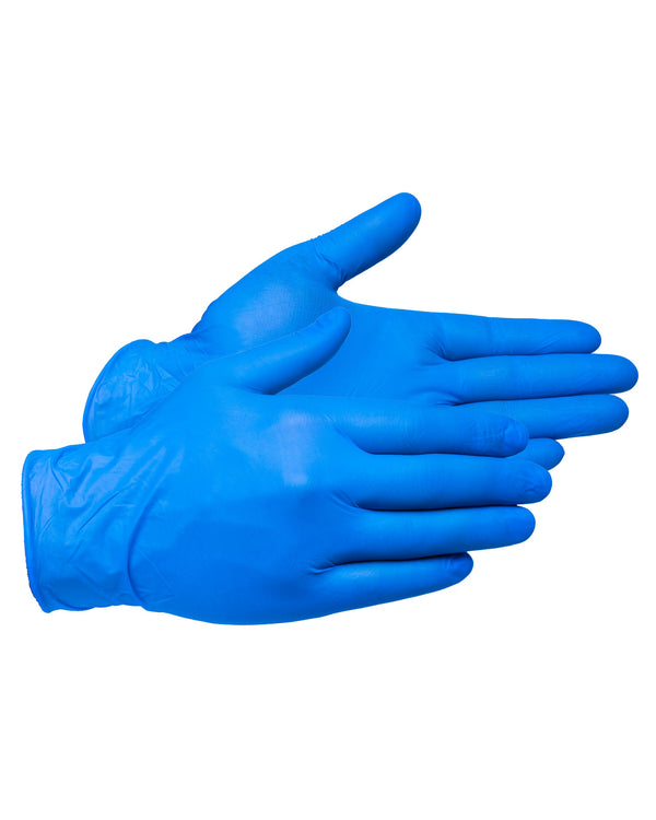 Premium Nitrile Gloves Powder-Free, Fully Textured, LG., Blue, 100/BX 10BX/CS